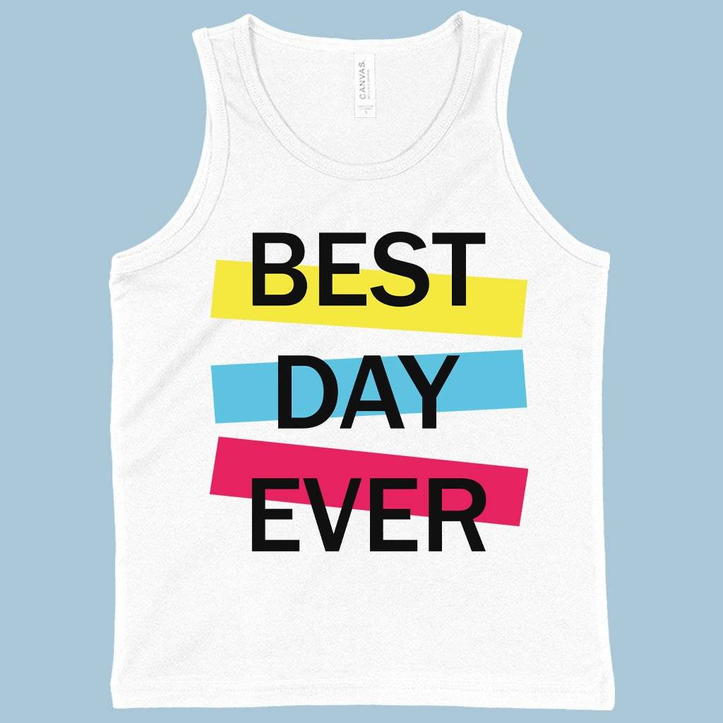 60703-c155a4.jpeg Kids' Best Day Ever Tank - Graphic Tanks Kids & Baby Kids' Clothing Color : White|Athletic Heather|Black
