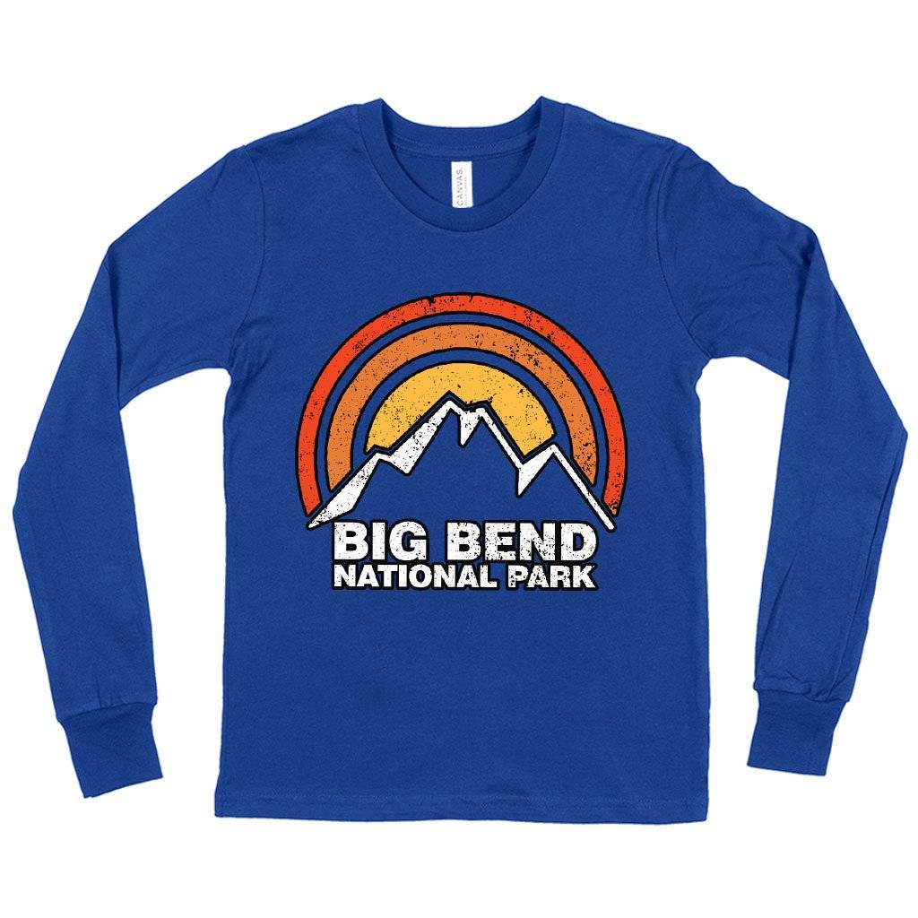 60710-69918f.jpeg Kids' Big Bend Long Sleeve T-Shirt - Mountain T-Shirt Kids & Baby Kids' Clothing Color : True Royal Blue|Heather Yellow Gold|Gray Triblend