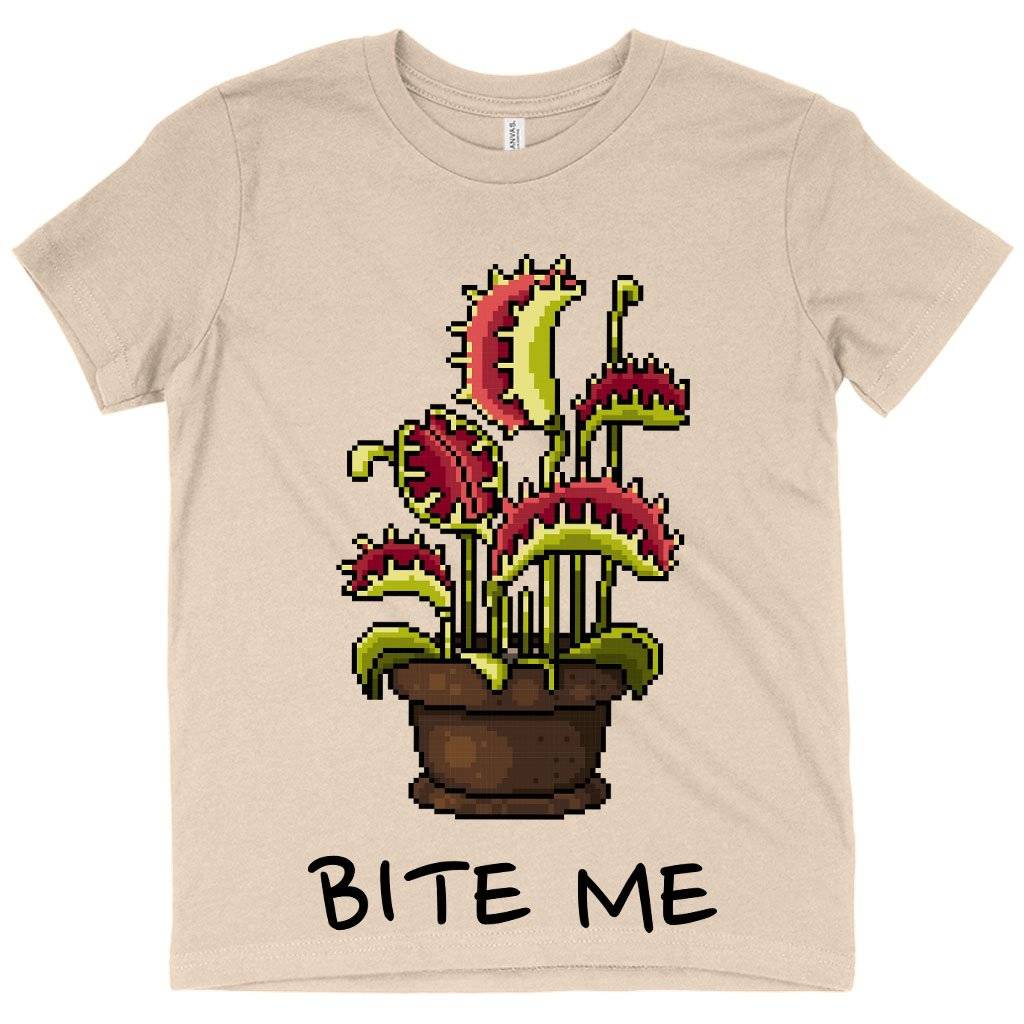 Kids' Bite Me T-Shirt - Venus Flytrap T-Shirt Kids & Baby Kids' Clothing Color : Columbia Blue|Mustard|Natural 