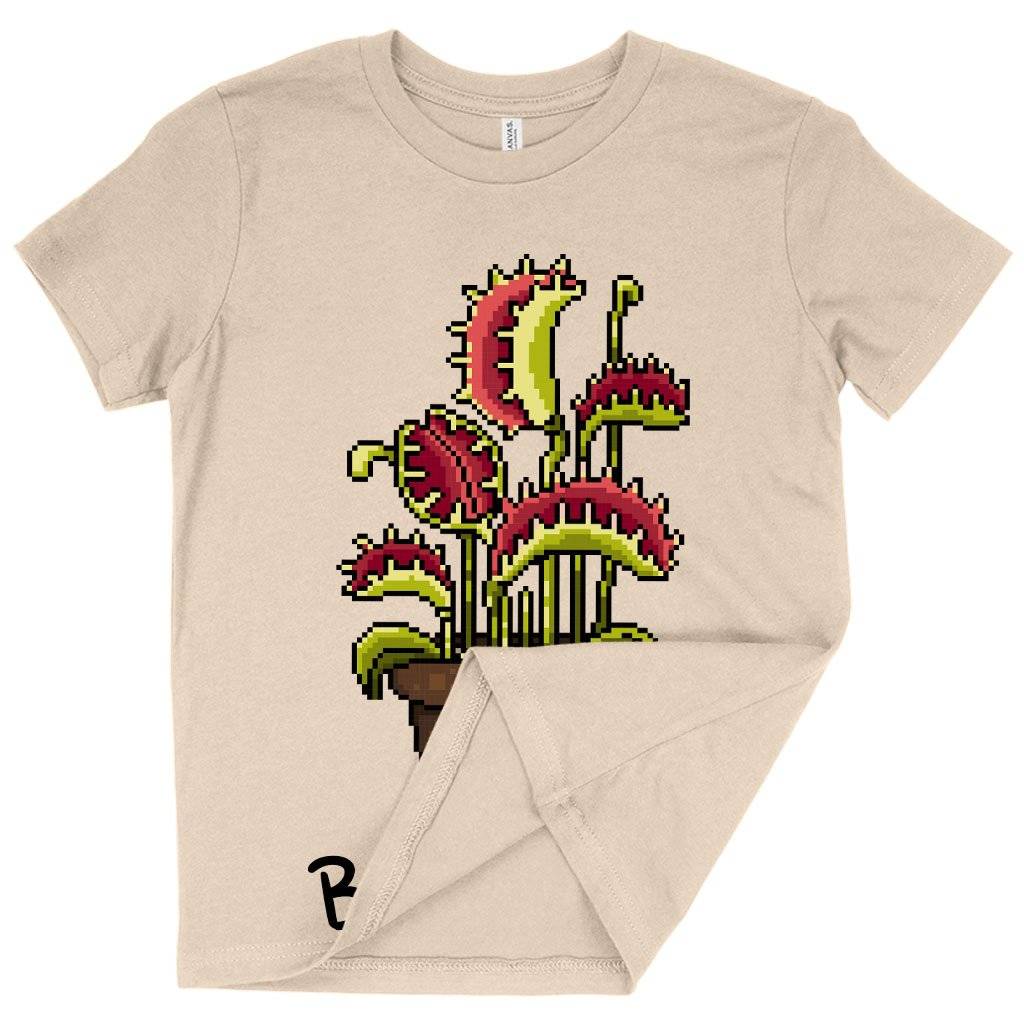 Kids' Bite Me T-Shirt - Venus Flytrap T-Shirt Kids & Baby Kids' Clothing Color : Columbia Blue|Mustard|Natural 