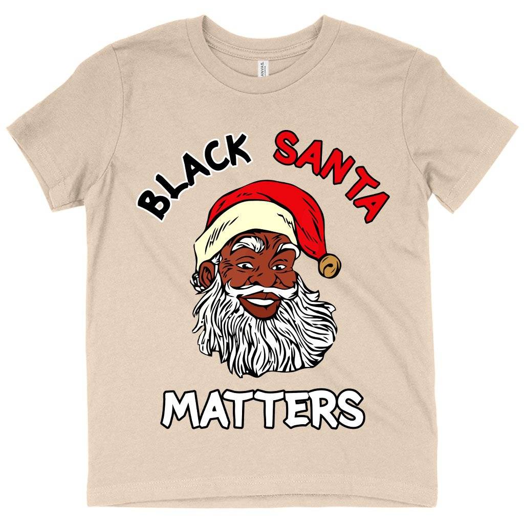 60860-5a4d58.jpeg Kids' Black Santa Matters T-Shirt - Black Christmas T-Shirts Kids & Baby Kids' Clothing Color : Mustard|Natural|Columbia Blue