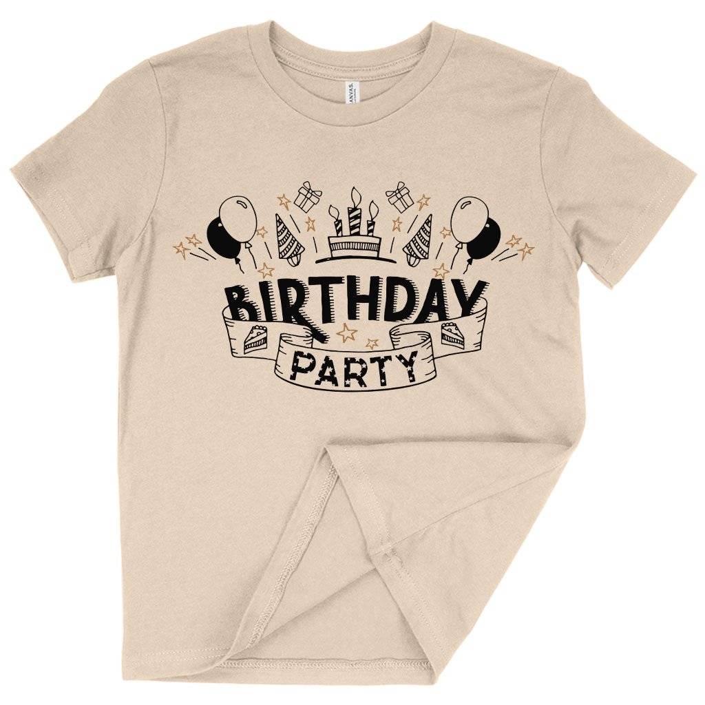 60861-0a2abd.jpeg Kids' Birthday Party T-Shirt - Birthday Celebration T-Shirts Kids & Baby Kids' Clothing Color : White|Natural|Pink