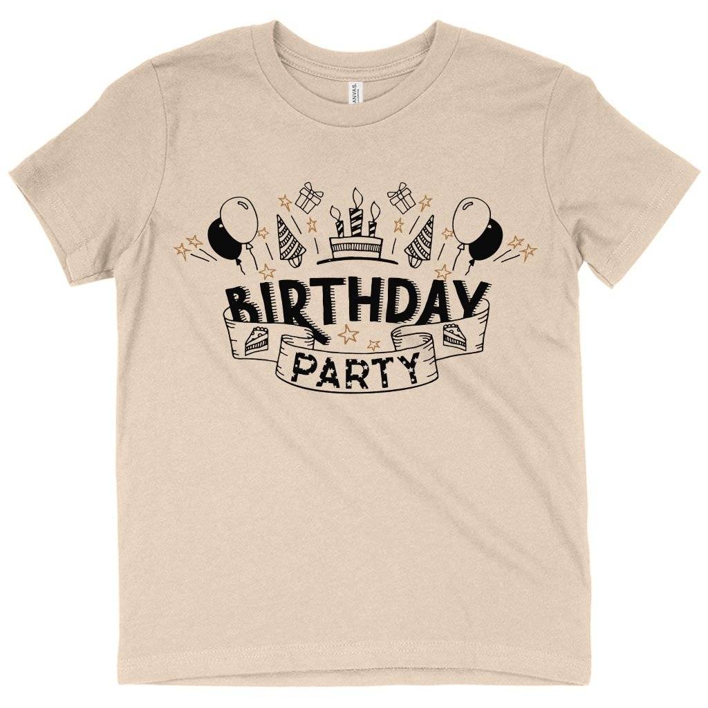 60861-ff7608.jpeg Kids' Birthday Party T-Shirt - Birthday Celebration T-Shirts Kids & Baby Kids' Clothing Color : White|Natural|Pink
