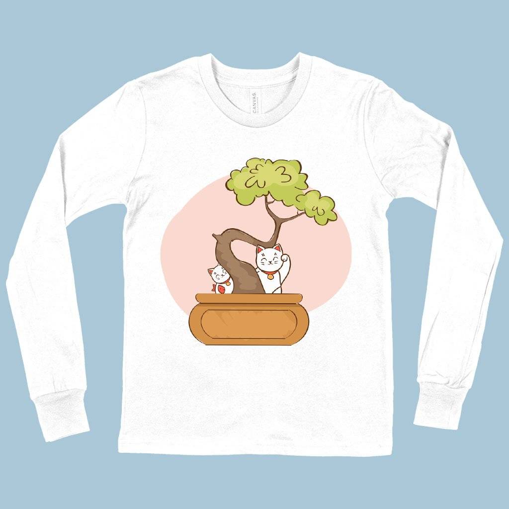 60867-469664.jpeg Kids' Bonsai Long Sleeve T-Shirt - Cat T-Shirts Kids & Baby Kids' Clothing Color : Black|Gray Triblend|White