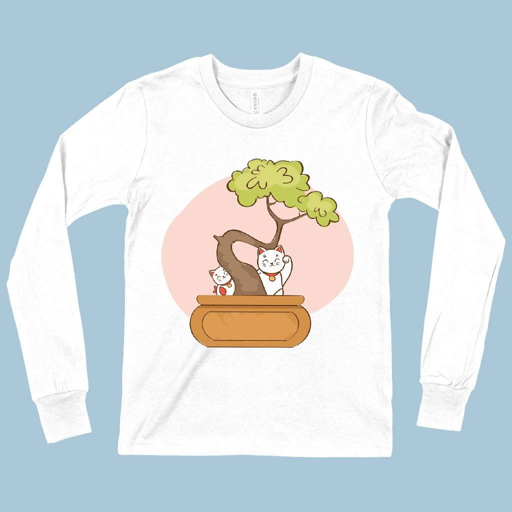 60867-6db6e4.jpeg Kids' Bonsai Long Sleeve T-Shirt - Cat T-Shirts Kids & Baby Kids' Clothing Color : Black|Gray Triblend|White