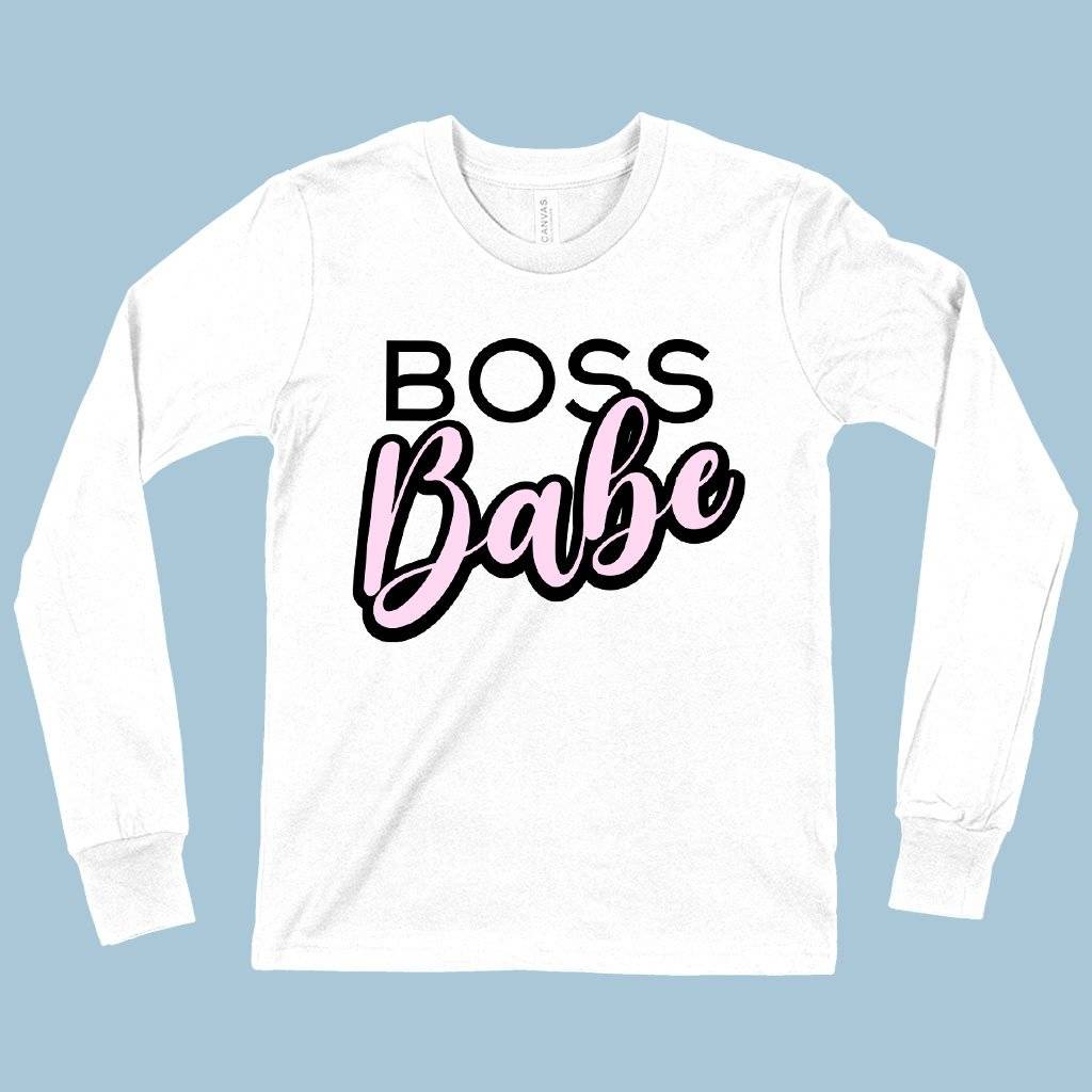 60870-4f12ea.jpeg Kids' Boss Babe Graphic Long Sleeve T-Shirt Kids & Baby Kids' Clothing Color : White|Black|True Royal Blue