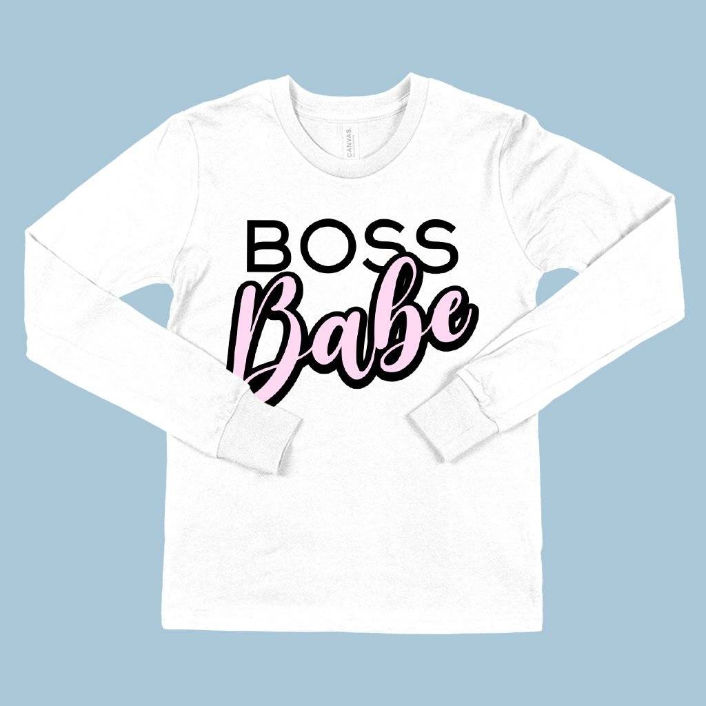 60870-52ea8f.jpeg Kids' Boss Babe Graphic Long Sleeve T-Shirt Kids & Baby Kids' Clothing Color : White|Black|True Royal Blue