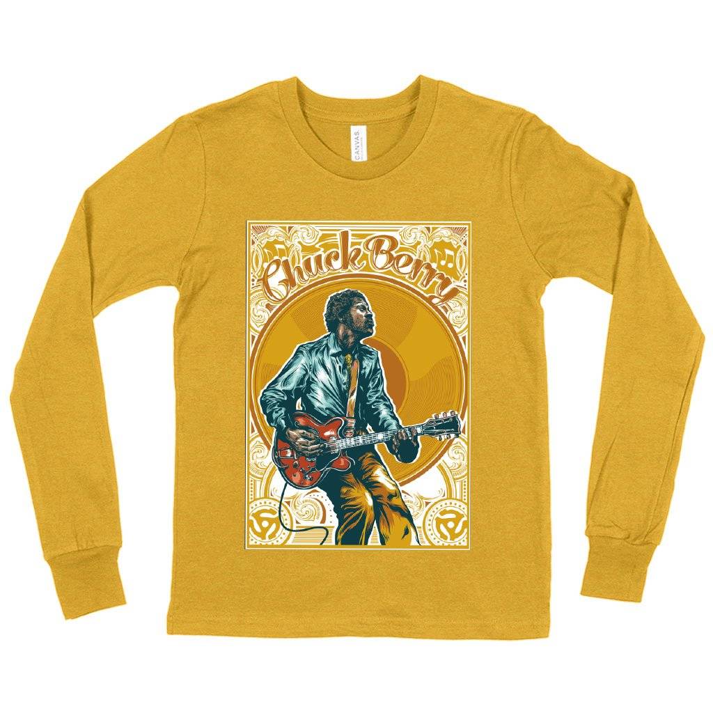 60874-a8fef0.jpeg Kids' Chuck Berry Long Sleeve T-Shirt Kids & Baby Kids' Clothing Color : White|Gray Triblend|Heather Yellow Gold