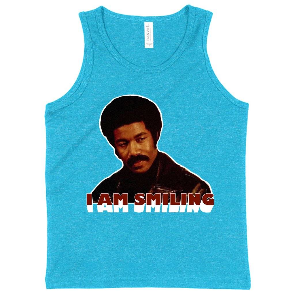 61183-bb072c.jpeg Kids' I Am Smiling Tank - Black Dynamite Funny Tank Kids & Baby Kids' Clothing Color : Athletic Heather|White|Neon Blue