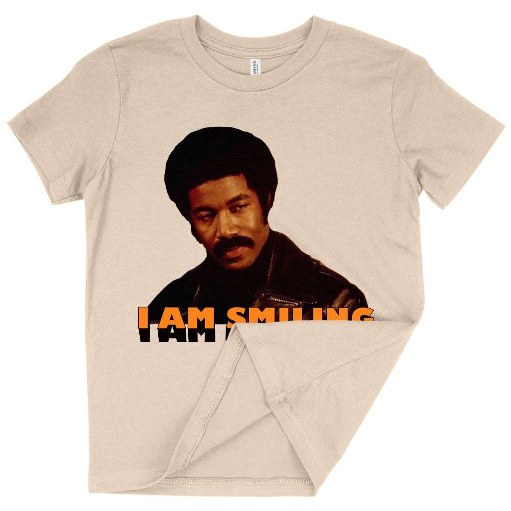 61187-320c68.jpeg Kids' I Am Smiling T-Shirt - Black Dynamite Funny T-Shirt Kids & Baby Kids' Clothing Color : Columbia Blue|White|Natural