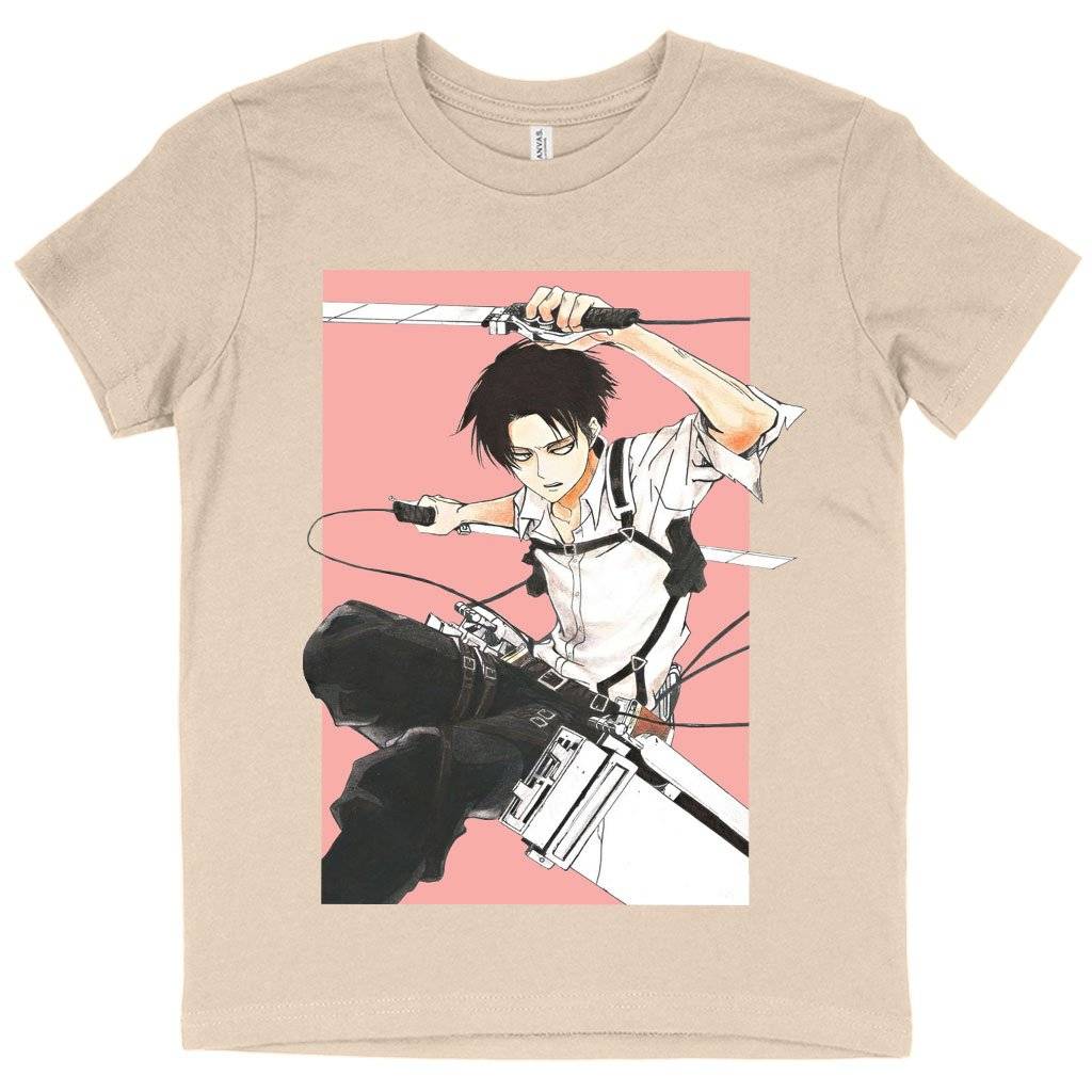 61192-7e1dcd.jpeg Kids' Levi Ackerman T-Shirt - Best Anime T-Shirts Kids & Baby Kids' Clothing Color : White|Natural|Black