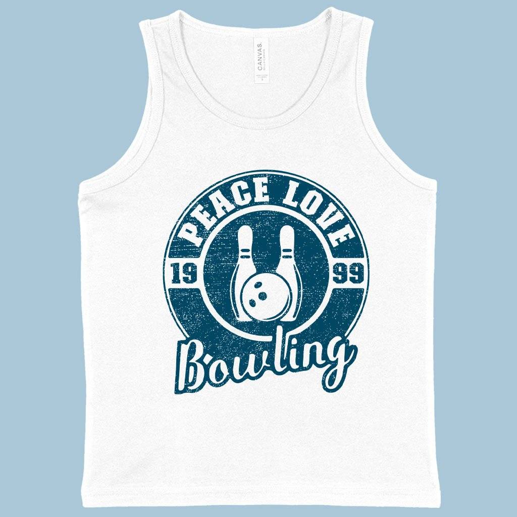 61197-049d72.jpeg Kids' Peace Love Bowling Tank - Bowling Tank Design - Bowling Themed Tanks Kids & Baby Kids' Clothing Color : Neon Blue|Athletic Heather|White