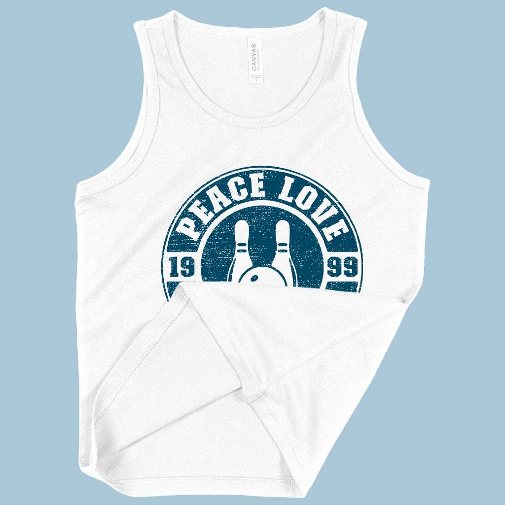 61197-c4fbf8.jpeg Kids' Peace Love Bowling Tank - Bowling Tank Design - Bowling Themed Tanks Kids & Baby Kids' Clothing Color : Neon Blue|Athletic Heather|White