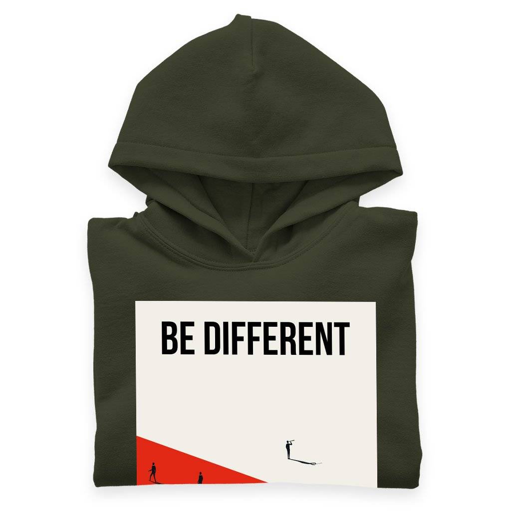 61203-404be8.jpeg Kids' Sponge Fleece Be Different Hoodie - Printed Hoodies Kids & Baby Kids' Clothing Color : Black|Athletic Heather|Military Green
