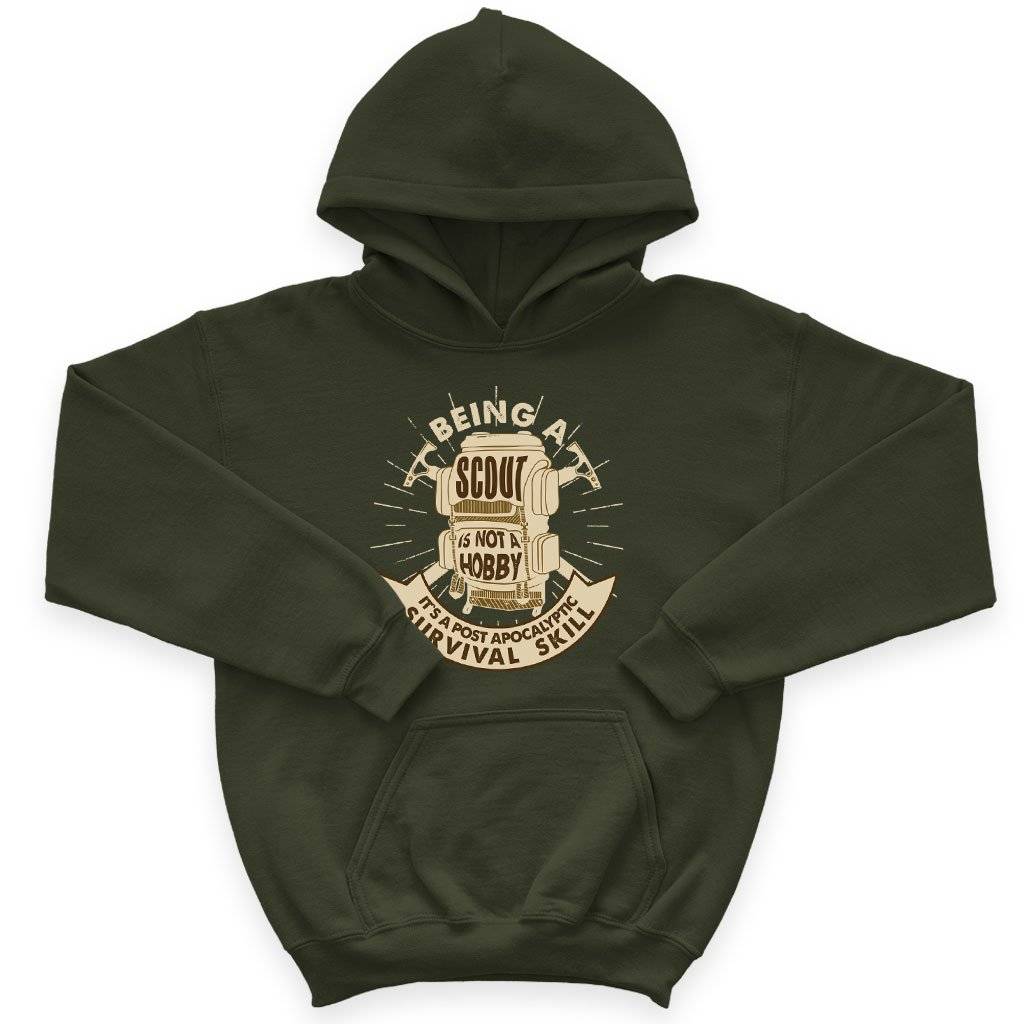 61205-f10454.jpeg Kids' Sponge Fleece Being a Scout Is Not a Hobby Hoodie - Boy Scout Hoodies - Scouting Hoodie Kids & Baby Kids' Clothing Color : Military Green|Dark Gray Heather|Black