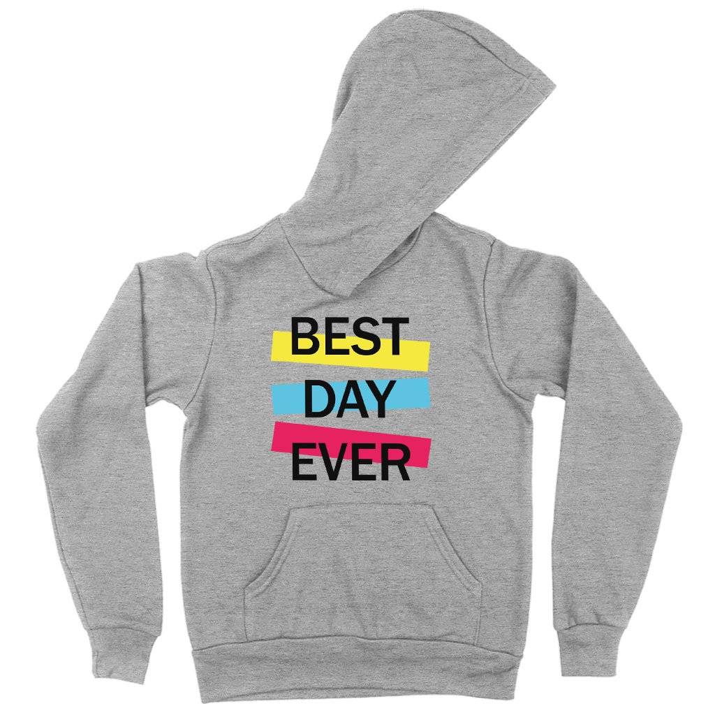 61206-4c60a7.jpeg Kids' Sponge Fleece Best Day Ever Hoodie - Graphic Hoodies Kids & Baby Kids' Clothing Color : Black|Athletic Heather|Military Green