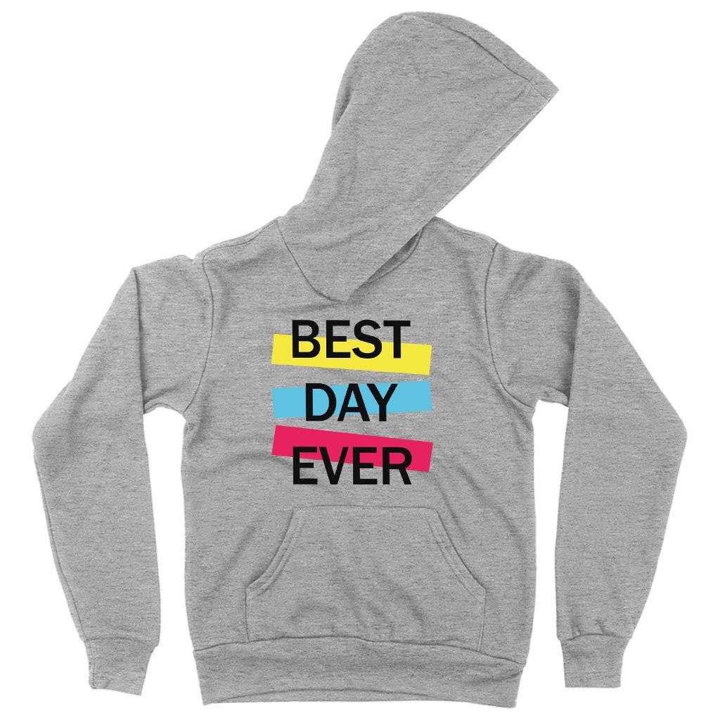 61206-9407f5.jpeg Kids' Sponge Fleece Best Day Ever Hoodie - Graphic Hoodies Kids & Baby Kids' Clothing Color : Black|Athletic Heather|Military Green