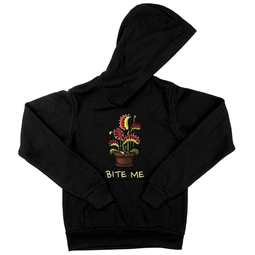 61268-f8c90f.jpeg Kids' Sponge Fleece Bite Me Hoodie - Venus Flytrap Hoodie Kids & Baby Kids' Clothing Color : Black|Athletic Heather|Military Green