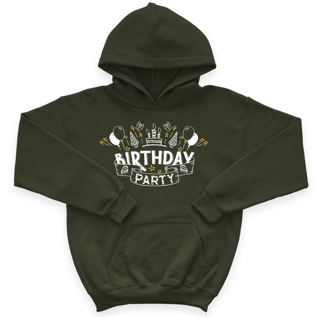 Kids' Sponge Fleece Birthday Party Hoodie - Birthday Celebration Hoodies Kids & Baby Kids' Clothing Color : Athletic Heather|Mauve|Military Green 