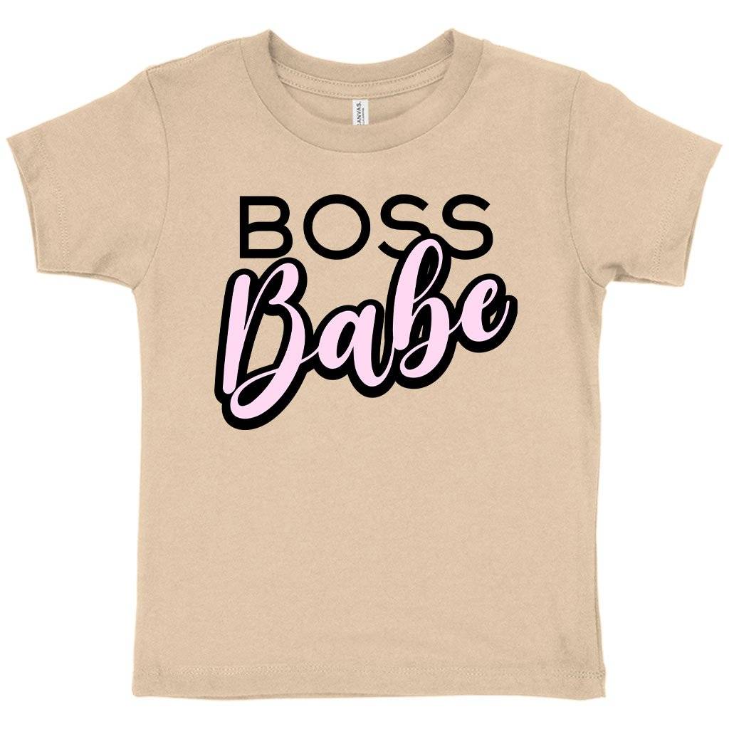 61670-4c69f0.jpeg Toddler Boss Babe Graphic T-Shirt Kids & Baby Toddler Clothing Color : Heather Yellow Gold|Heather Dust|Athletic Heather