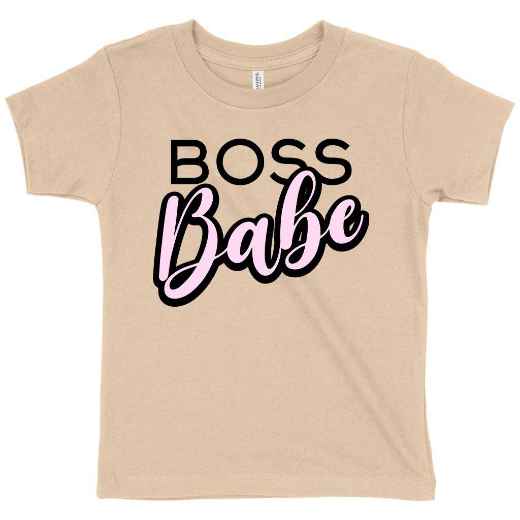 61670-899182.jpeg Toddler Boss Babe Graphic T-Shirt Kids & Baby Toddler Clothing Color : Heather Yellow Gold|Heather Dust|Athletic Heather