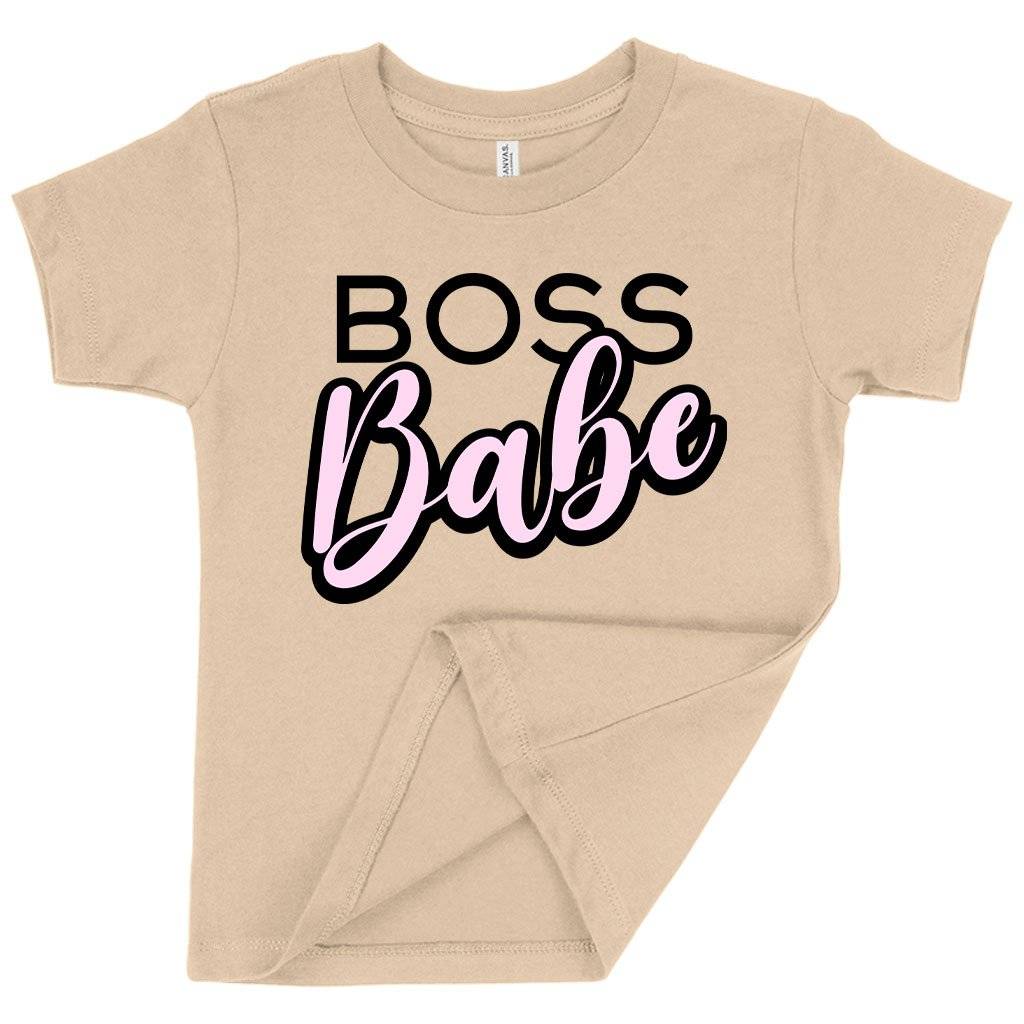 61670-ef4866.jpeg Toddler Boss Babe Graphic T-Shirt Kids & Baby Toddler Clothing Color : Heather Yellow Gold|Heather Dust|Athletic Heather