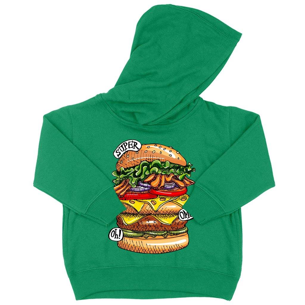 61671-bb6086.jpeg Toddler Burger Hoodie - Cool Food Hoodies Kids & Baby Toddler Clothing Color : White|Turquoise|Kelly