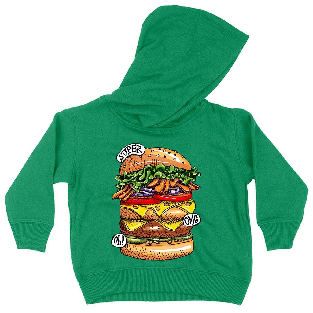 61671-e75891.jpeg Toddler Burger Hoodie - Cool Food Hoodies Kids & Baby Toddler Clothing Color : White|Turquoise|Kelly