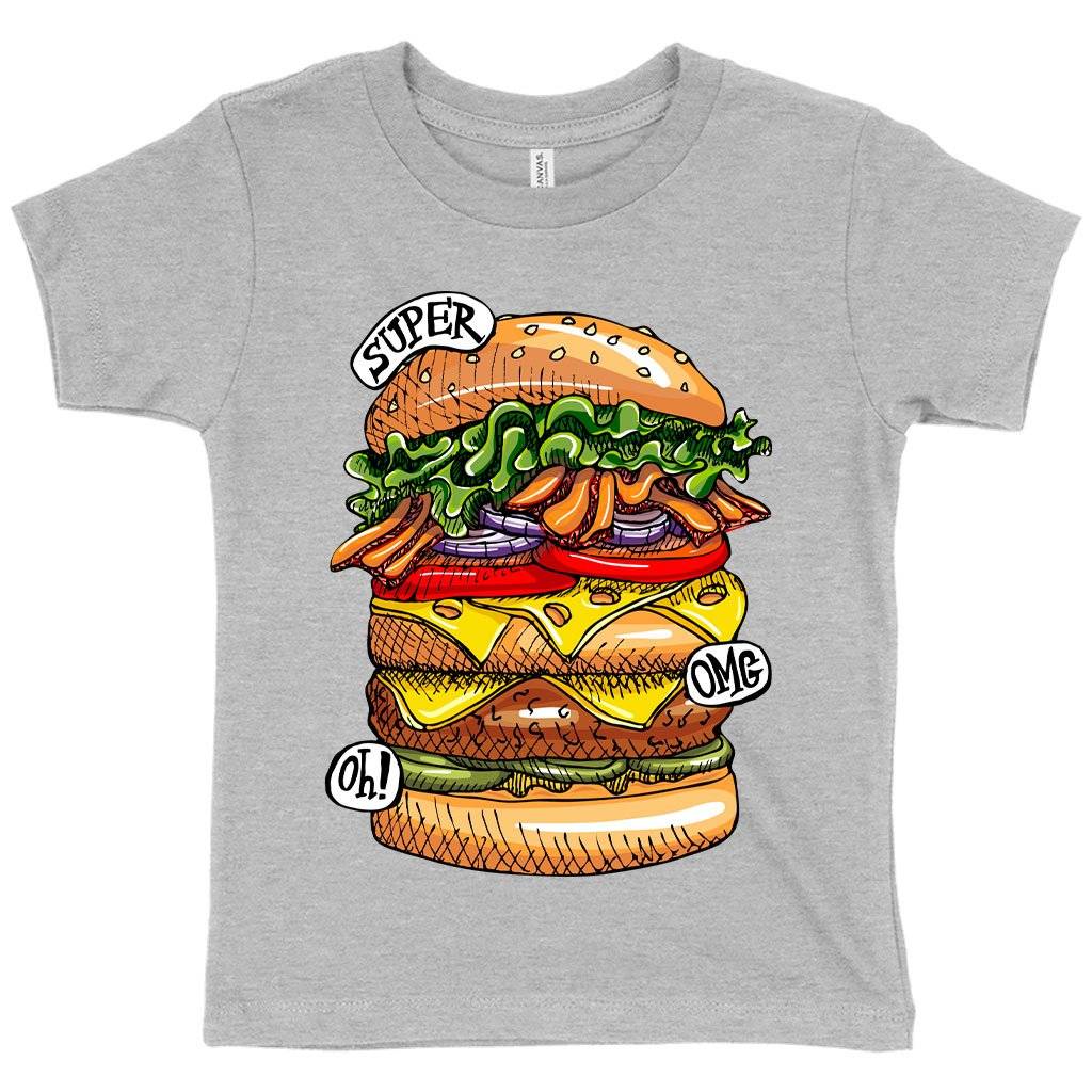 61672-ebc55b.jpeg Toddler Burger T-Shirt - Cool Food T-Shirts Kids & Baby Toddler Clothing Color : Heather Dust|Heather Columbia Blue|Athletic Heather