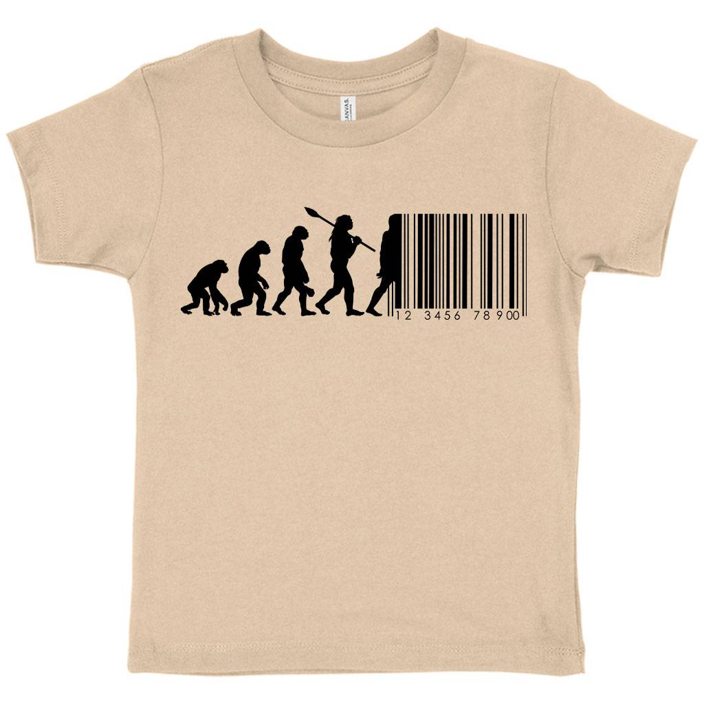 61676-48b814.jpeg Toddler Human Barcode T-Shirt Kids & Baby Toddler Clothing Color : Heather Yellow Gold|Heather Dust|Heather Columbia Blue