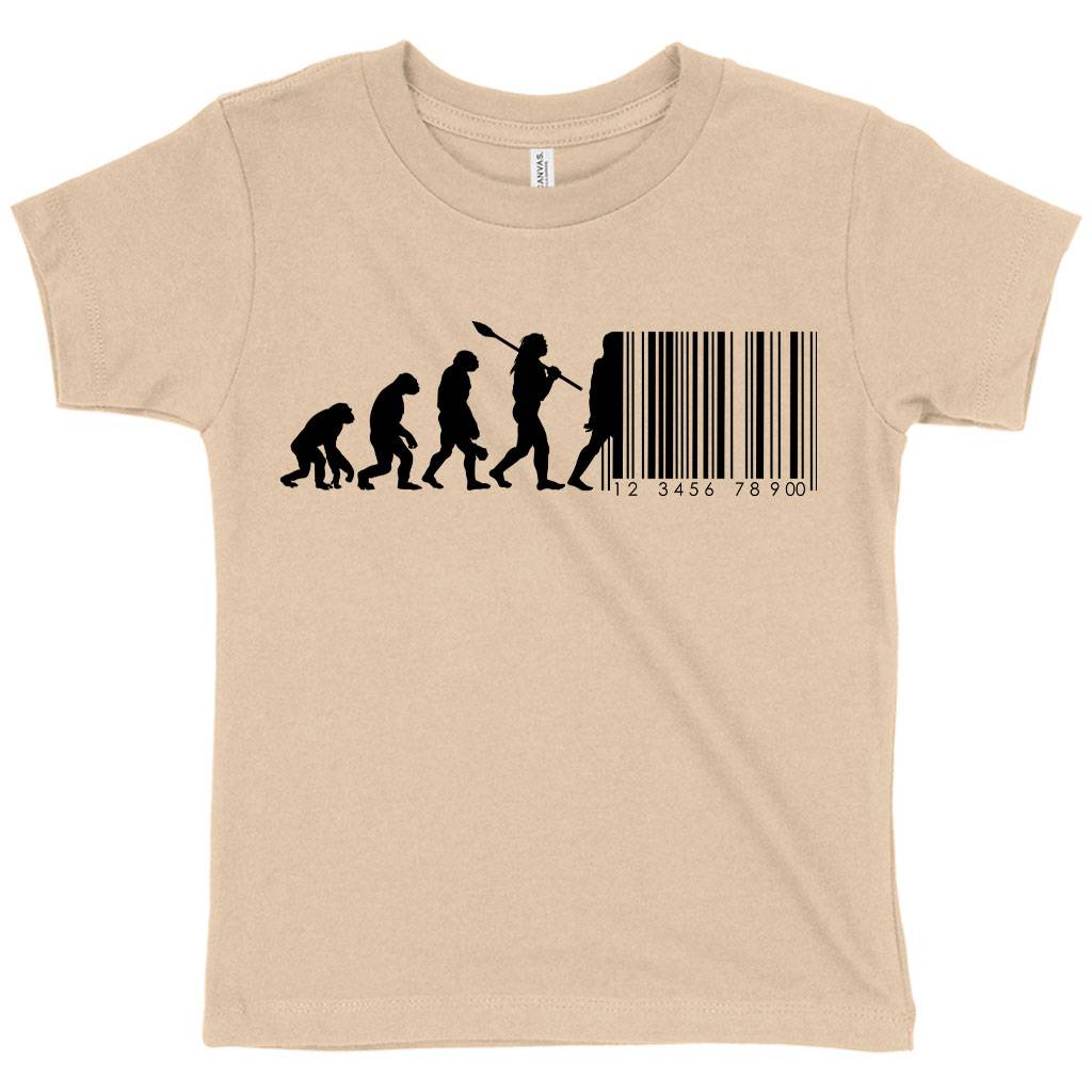 61676-ce406c.jpeg Toddler Human Barcode T-Shirt Kids & Baby Toddler Clothing Color : Heather Yellow Gold|Heather Dust|Heather Columbia Blue