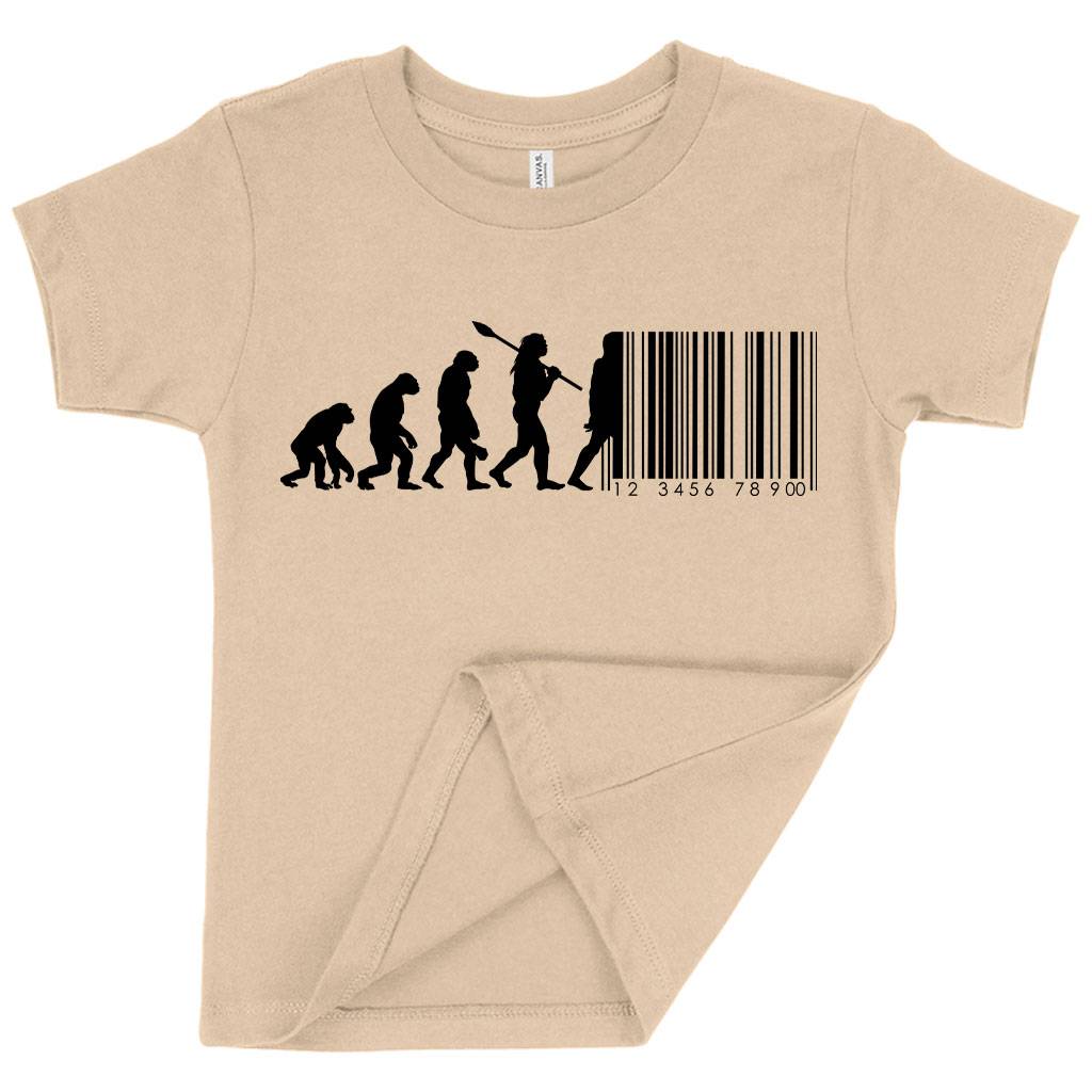 61676-e9fb1e.jpeg Toddler Human Barcode T-Shirt Kids & Baby Toddler Clothing Color : Heather Yellow Gold|Heather Dust|Heather Columbia Blue
