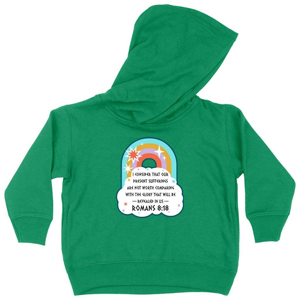 Toddler I Consider That Our Present Sufferings Hoodie - Bible Verse Hoodie Design - Bible Verses Christian Hoodies Kids & Baby Toddler Clothing Color : Kelly|Pink|Turquoise 