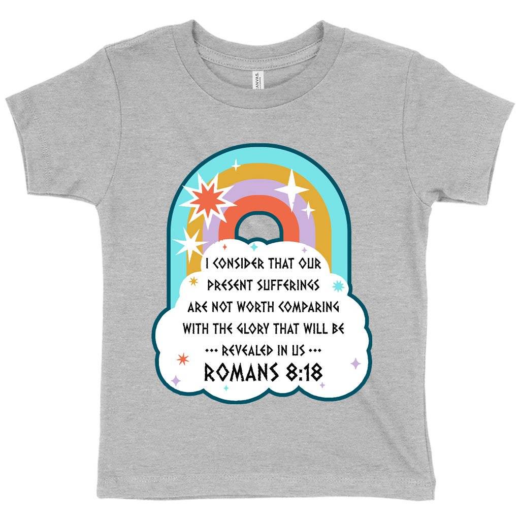 61682-410764.jpeg Toddler I Consider That Our Present Sufferings T-Shirt - Bible Verse T-Shirt Design - Bible Verses Christian T-Shirts Kids & Baby Toddler Clothing Color : Athletic Heather|Kelly|Heather Red