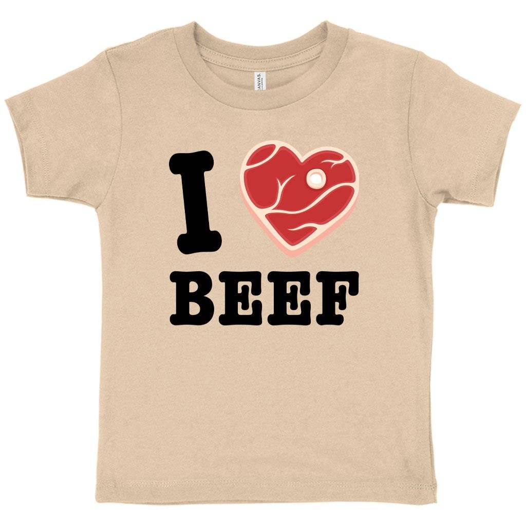 61684-5ec983.jpeg Toddler I Love Beef T-Shirt Kids & Baby Toddler Clothing Color : Athletic Heather|Heather Dust|Heather Yellow Gold
