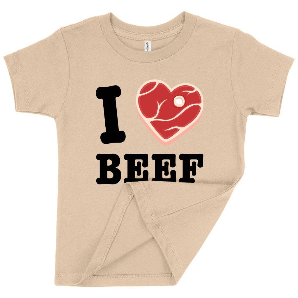 61684-dd8f37.jpeg Toddler I Love Beef T-Shirt Kids & Baby Toddler Clothing Color : Athletic Heather|Heather Dust|Heather Yellow Gold
