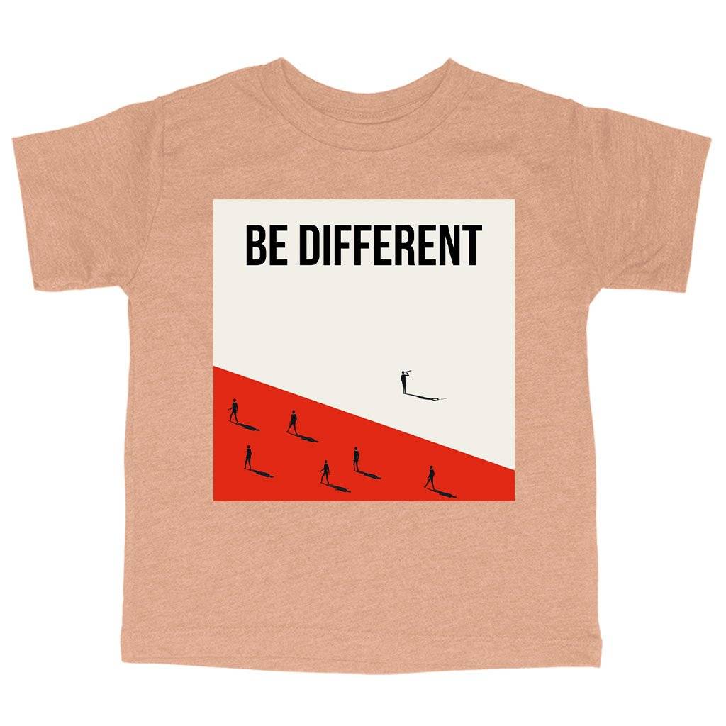 61771-884136.jpeg Triblend Toddler Be Different T-Shirt - Printed T-Shirts Kids & Baby Toddler Clothing Color : Ice Blue Triblend|Olive Triblend|Peach Triblend
