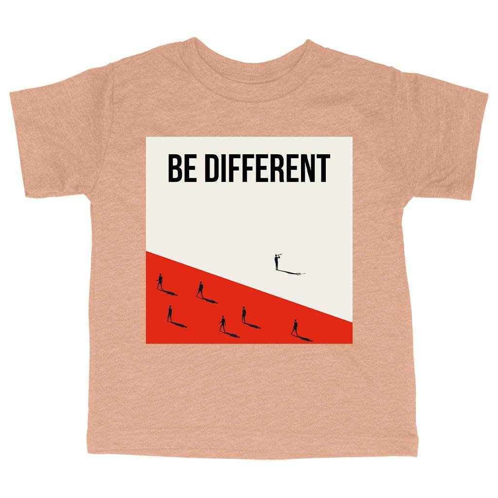 61771-c162ff.jpeg Triblend Toddler Be Different T-Shirt - Printed T-Shirts Kids & Baby Toddler Clothing Color : Ice Blue Triblend|Olive Triblend|Peach Triblend