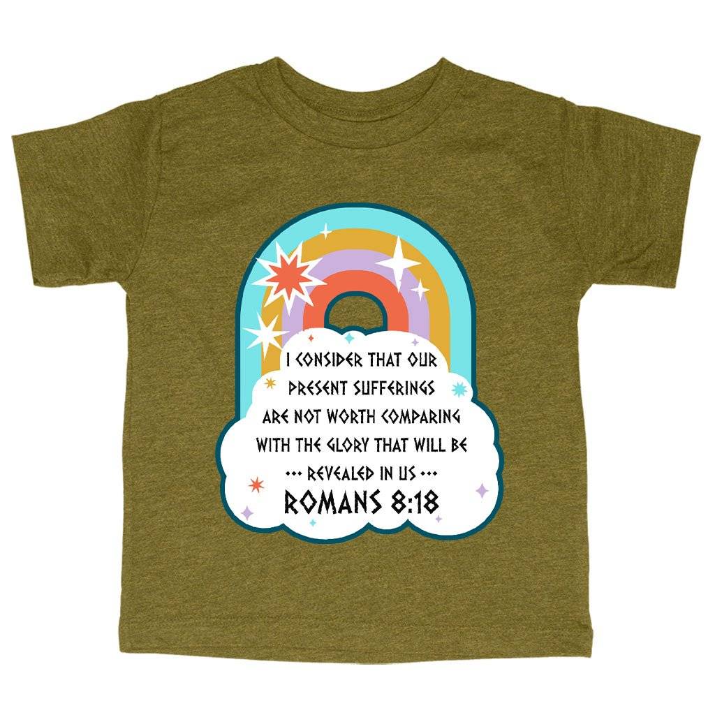 61790-ea11d2.jpeg Triblend Toddler I Consider That Our Present Sufferings T-Shirt - Bible Verse T-Shirt Design - Bible Verses Christian T-Shirts Kids & Baby Toddler Clothing Color : Ice Blue Triblend|Olive Triblend|Peach Triblend