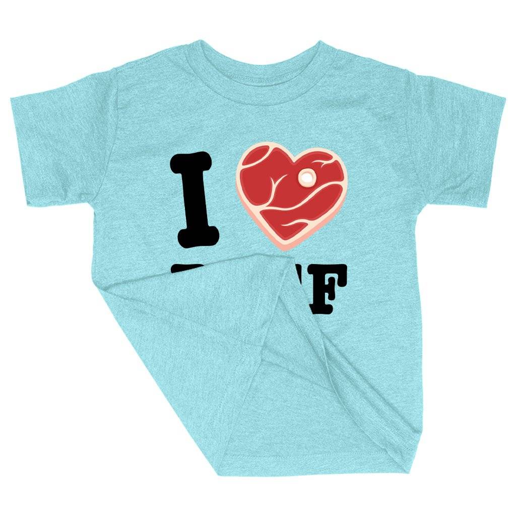 61791-d08fd4.jpeg Triblend Toddler I Love Beef T-Shirt Kids & Baby Toddler Clothing Color : Ice Blue Triblend|Olive Triblend|Peach Triblend