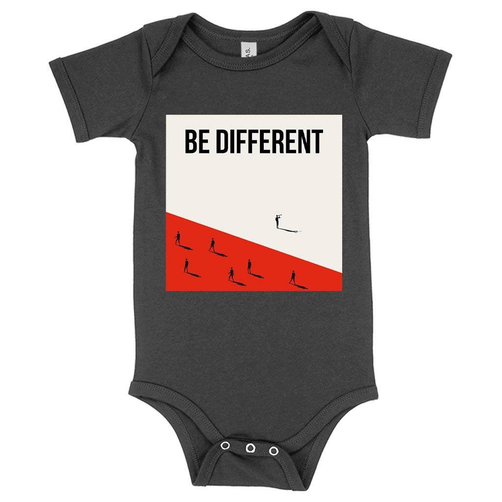 62180-8fb917.jpeg Baby Jersey Be Different Onesie - Printed Onesies Baby Clothing Kids & Baby Color : Heather Dust|Pink|Asphalt