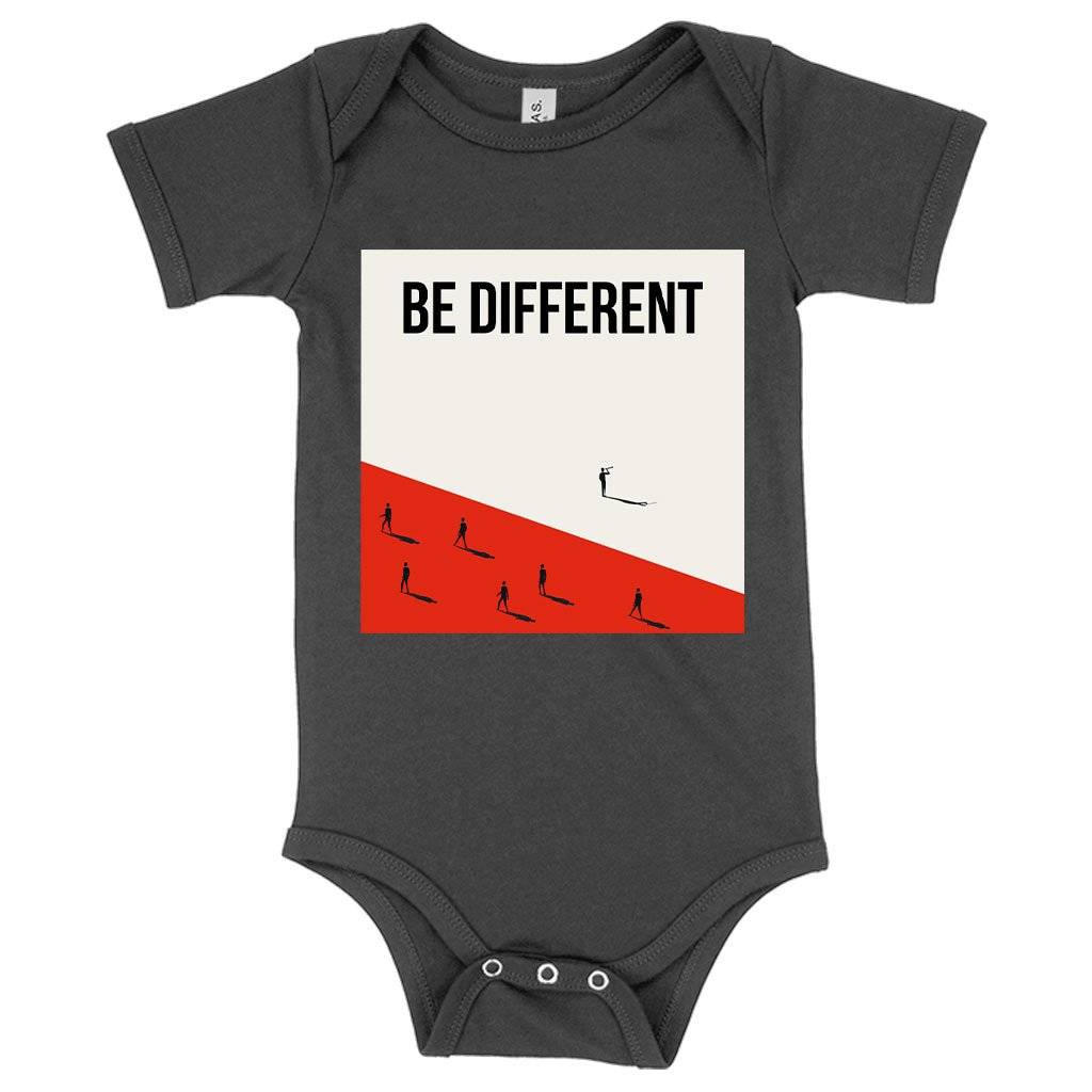 62180-d2570c.jpeg Baby Jersey Be Different Onesie - Printed Onesies Baby Clothing Kids & Baby Color : Heather Dust|Pink|Asphalt