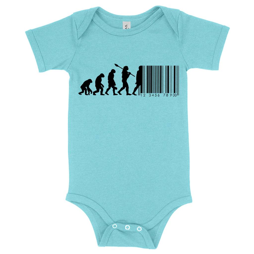 62182-15a2fc.jpeg Baby Human Barcode Onesie Baby Clothing Kids & Baby Color : Peach Triblend|Ice Blue Triblend|Gray Triblend