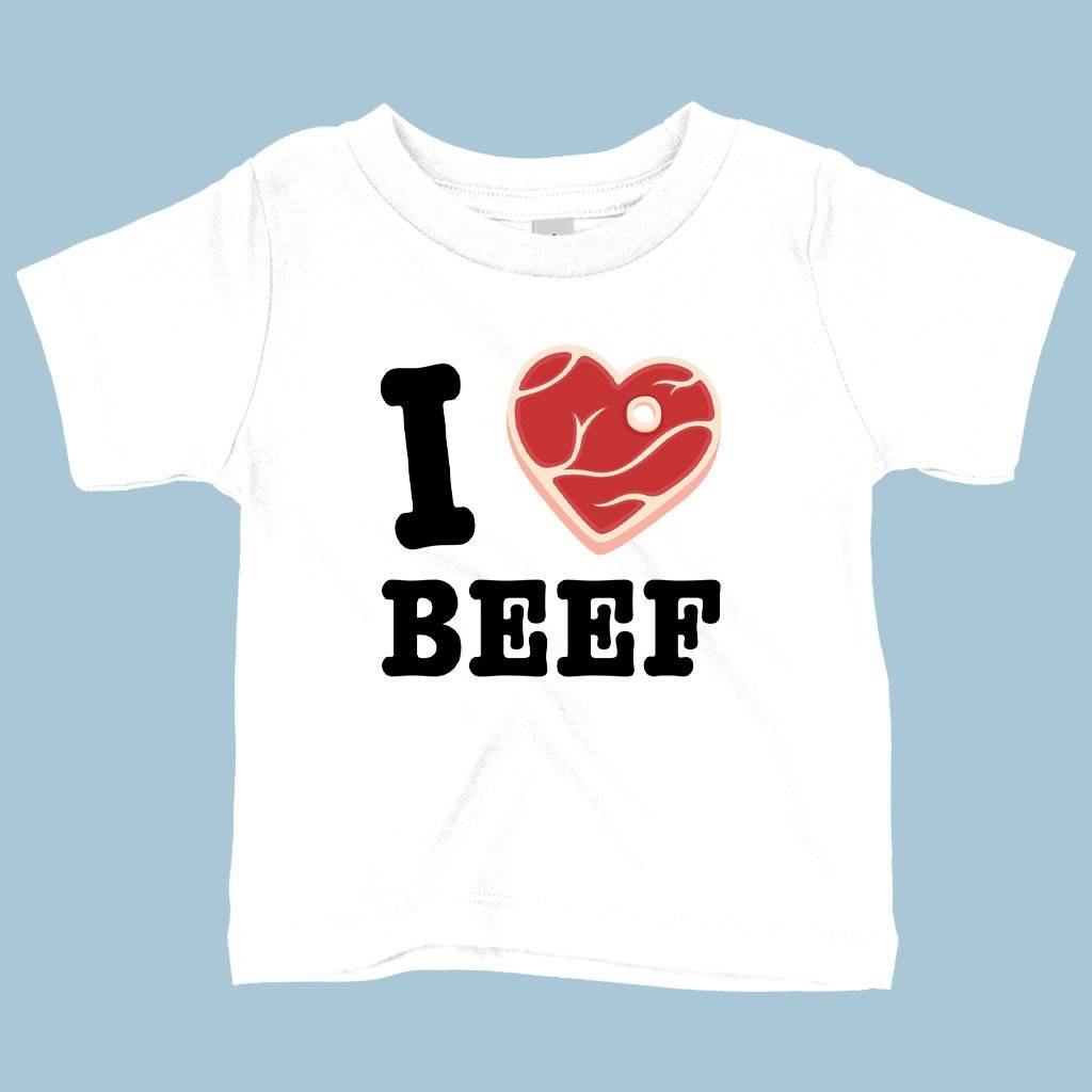 Baby I Love Beef T-Shirt Baby Clothing Kids & Baby Color : Yellow|Navy|White 