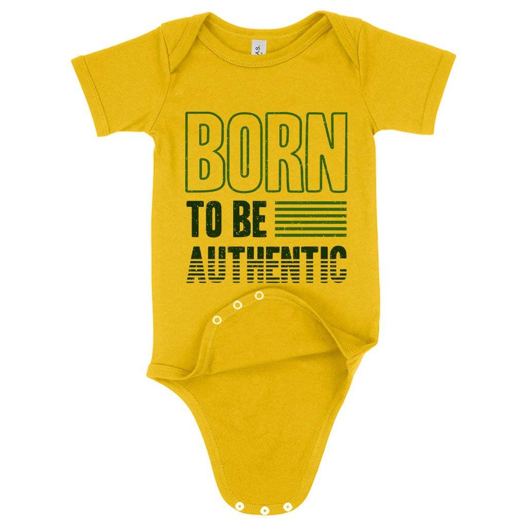 62192-0391a2.jpeg Baby Jersey Born to Be Authentic Onesie - Authentic Vintage Onesies Baby Clothing Kids & Baby Color : Yellow|Heather Dust|Heather Columbia Blue