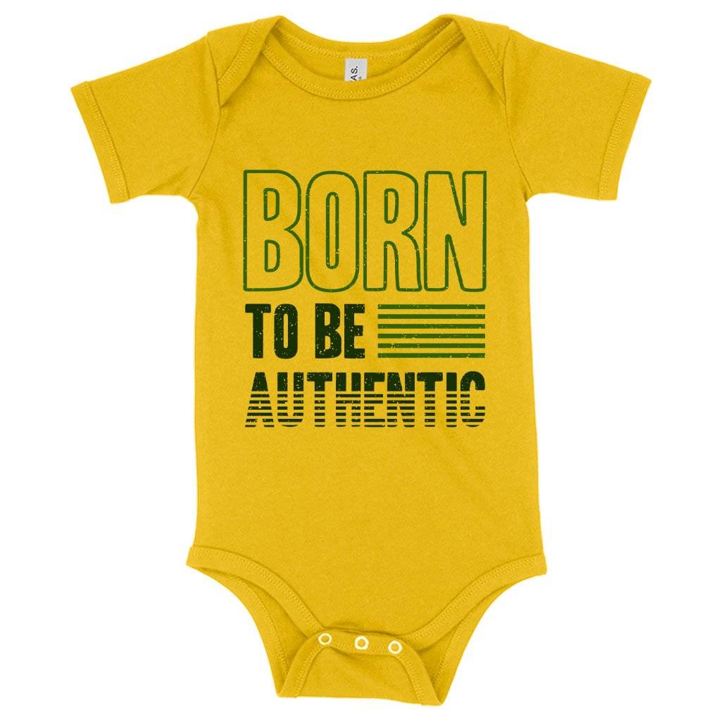 62192-c98b66.jpeg Baby Jersey Born to Be Authentic Onesie - Authentic Vintage Onesies Baby Clothing Kids & Baby Color : Yellow|Heather Dust|Heather Columbia Blue