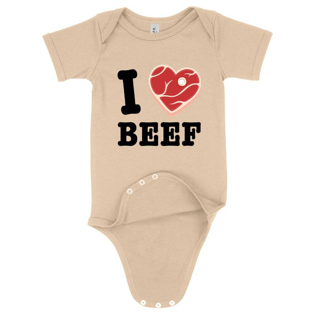 62197-28f356.jpeg Baby Jersey I Love Beef Onesie Baby Clothing Kids & Baby Color : Heather Dust|Yellow|White
