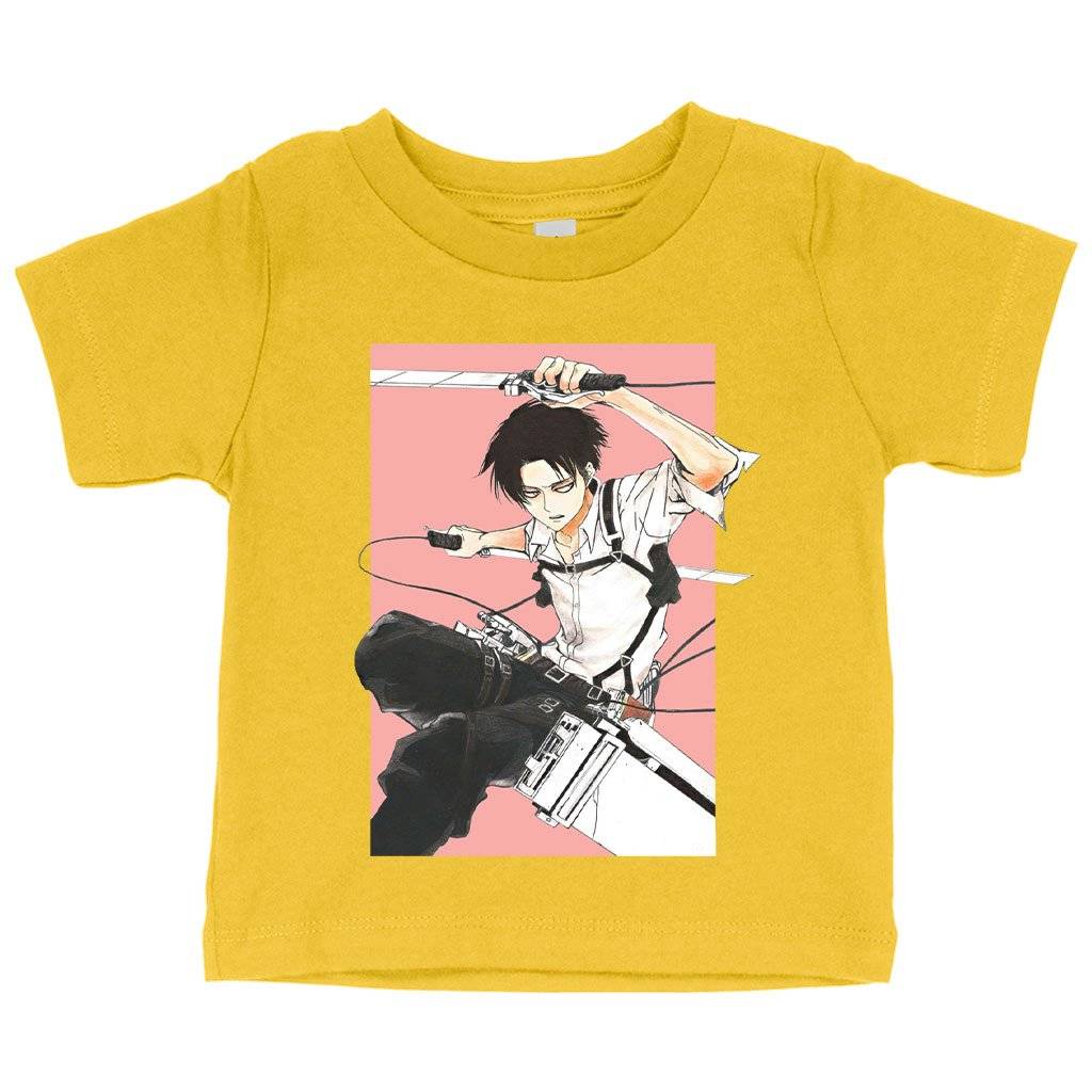 62199-c6ccff.jpeg Baby Levi Ackerman T-Shirt - Best Anime T-Shirts Baby Clothing Kids & Baby Color : White|Navy|Yellow