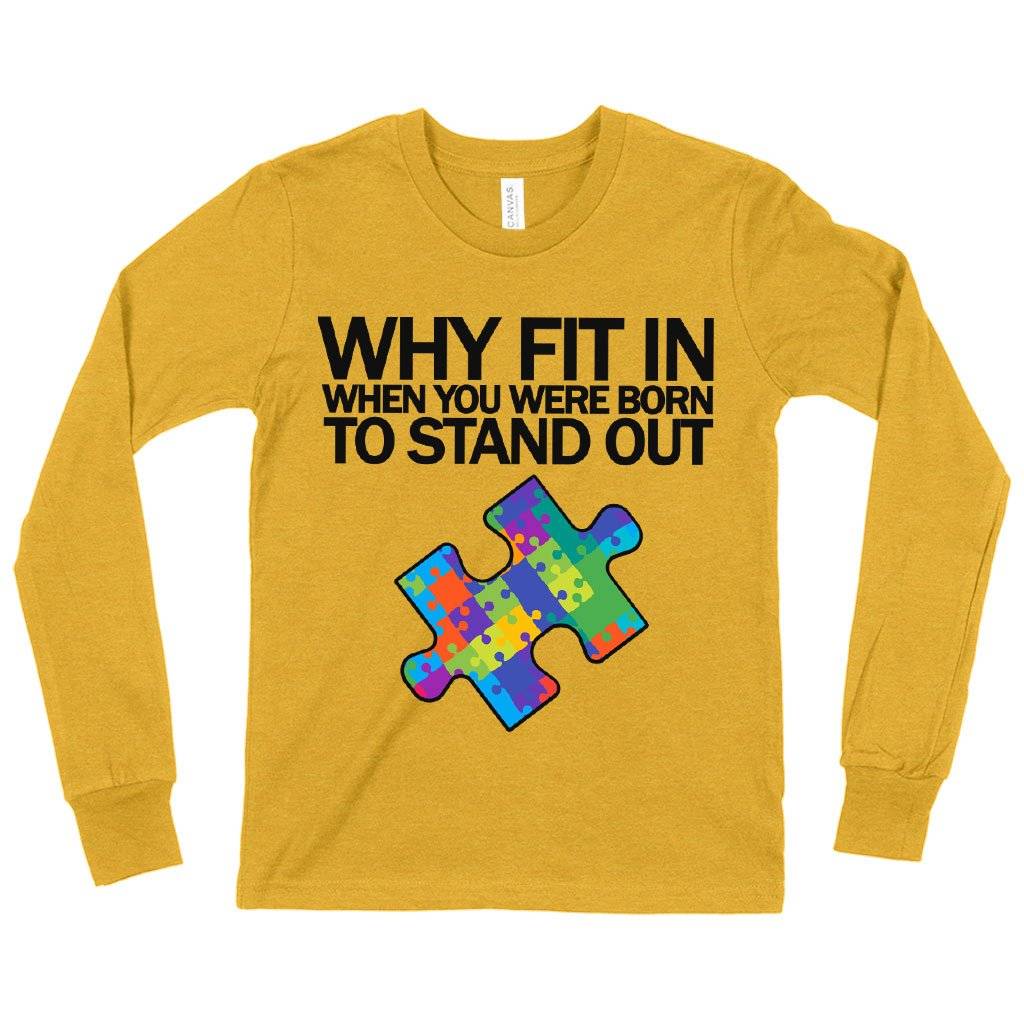 62257-88b346.jpeg Kids' Autism Puzzle Long Sleeve T-Shirt - Autism T-Shirt Ideas - Autism Awareness T-Shirt Kids & Baby Kids' Clothing Color : White|Heather Yellow Gold|Black