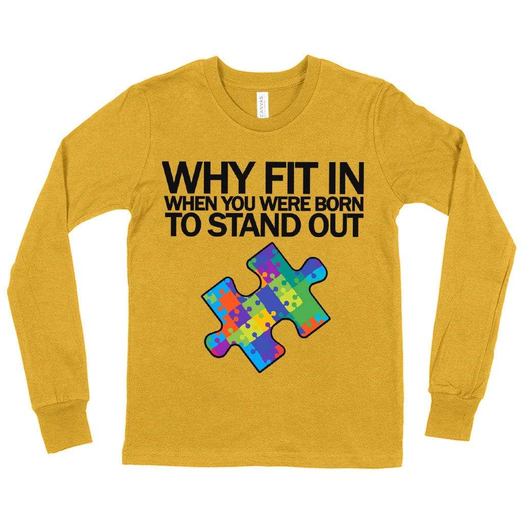 62257-e4256b.jpeg Kids' Autism Puzzle Long Sleeve T-Shirt - Autism T-Shirt Ideas - Autism Awareness T-Shirt Kids & Baby Kids' Clothing Color : White|Heather Yellow Gold|Black